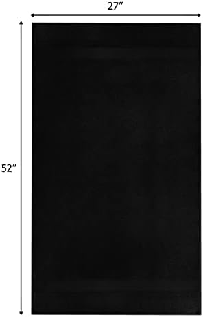 COTTON CRAFT Simplicity Bath Towels Set - 7 Pack Black 1