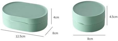 Portable Soap Dish with Lid Waterproof Travel Soap Holder 8x8x45cm Pink