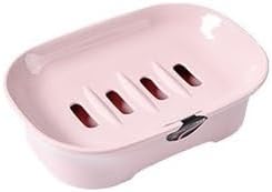 Double Layer Soap Dish with Drainage Slots Pink