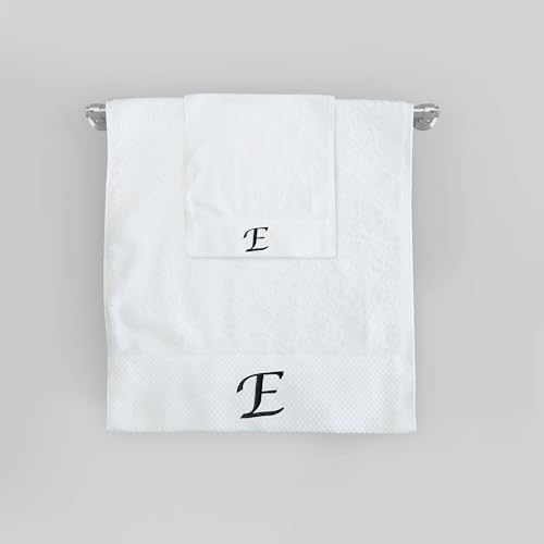 Luxury Monogrammed Towels Set - 2 Pack with Christmas Packaging