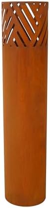 Strawberry Fairy Decorative Rust Lantern Columns Set of 2