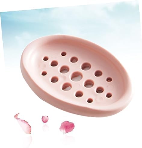 Ciieeo Oval Silicone Soap Dish Drainer Holder