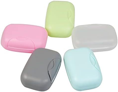 Belupai Travel Soap Container with Snap Closure and Leakproof Design Pink