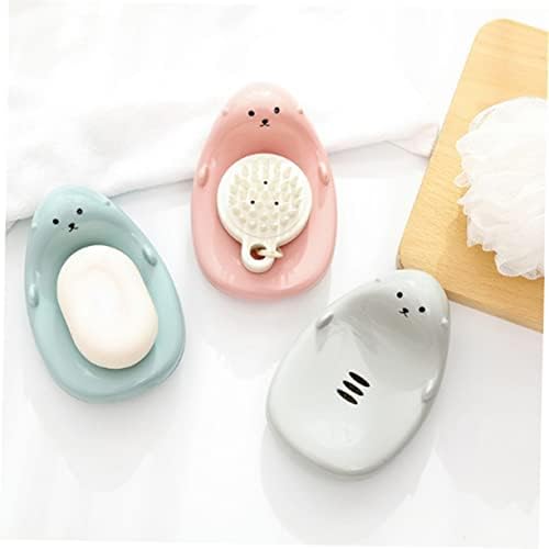 HOLIDYOYO Round Heart Shaped Soap Dish Drainer Holder 1