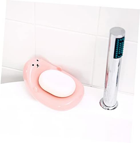 Funny Cartoon Soap Dish for Boys Girls - Pink Self-Draining Holder