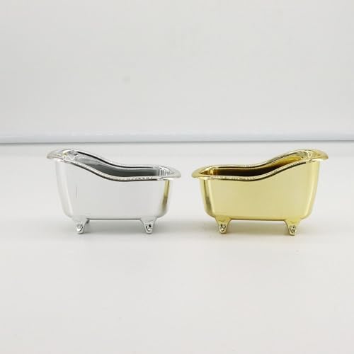 Mini Makeup Storage Box Soap Dish Holder Gold Black Bathroom Organizer