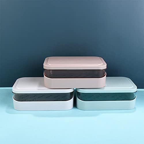 Portable Soap Box with Lid and Drainage for Kitchen and Bathroom