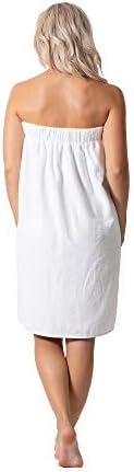 Robe Direct Womens Terry Cloth Spa Towel Wrap with Adjustable Closure