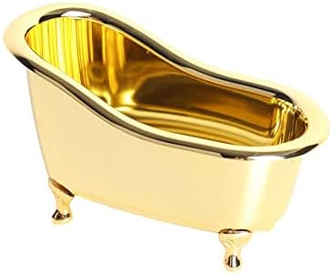 Mini Makeup Storage Box Soap Dish Holder Gold Black Bathroom Organizer