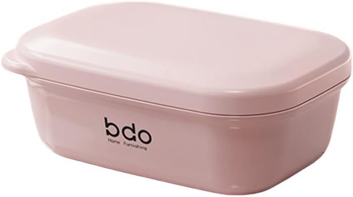 EUBUY Leakproof Travel Soap Holder with Lid and Drainage Tray