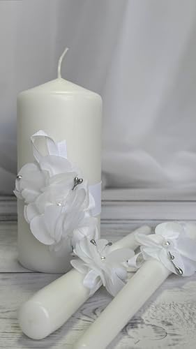 Magik Life Unity Candle Set - White Wedding Unity Candles