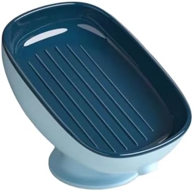 FABEILAI Leaf-Shape Soap Holder with Suction Cup Pink
