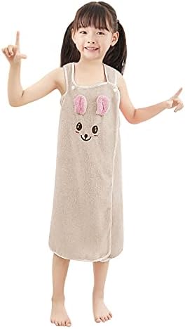 Super Soft Coral Fleece Bunny Bathrobe for Toddler Girls