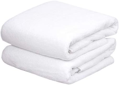 JML Large Bath Towels 2 Pack 30x60 White Fleece