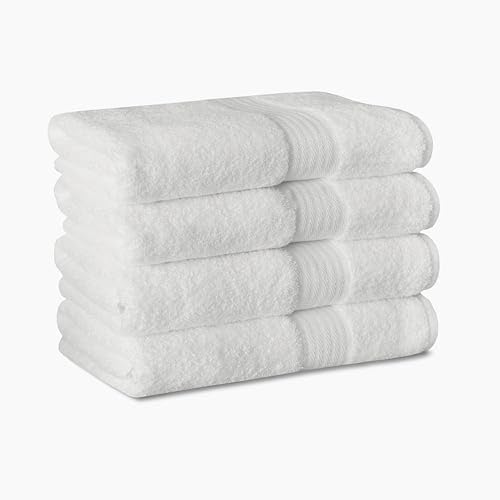 1888 Mills 4 Pack Bath Towel Set White