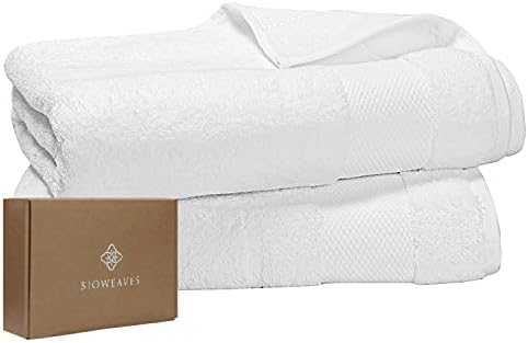 BIOWEAVES Organic Cotton Bath Towels Pack of 2