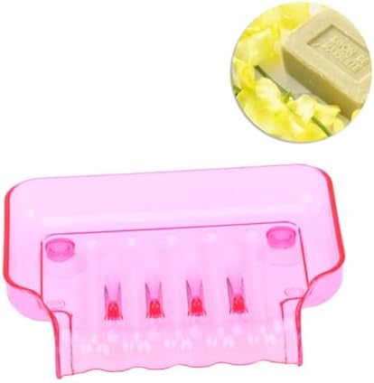 PRETYZOOM Non-Slip Suction Soap Dish for Bathroom Kitchen Shower Wall Mount