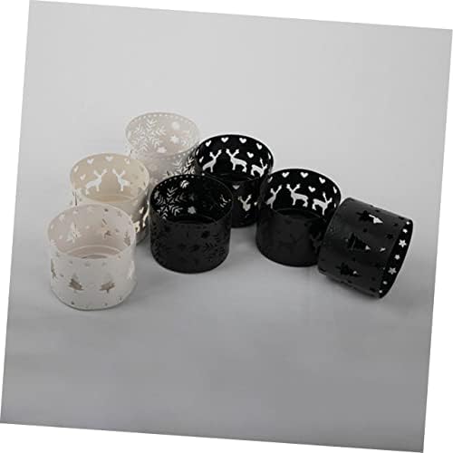 Unique Iron Christmas Candle Holder with Snowflake Pattern