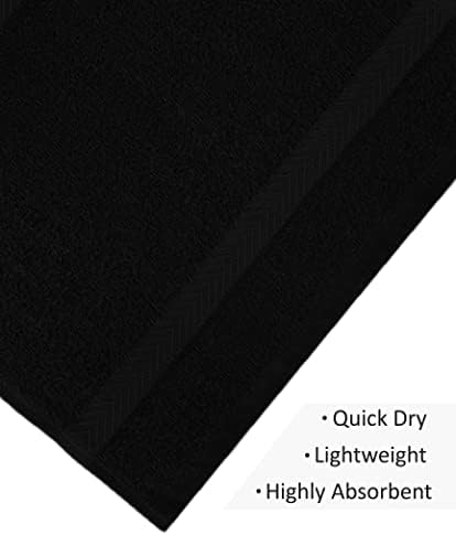 COTTON CRAFT Simplicity Bath Towels Set - 7 Pack Black 1