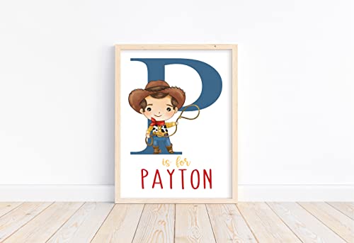 Watercolor Woody Toy Story Personalized Print 1