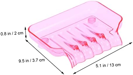 Amosfun Clear Soap Dish with 2 Suckers for Bathroom Wall Mount