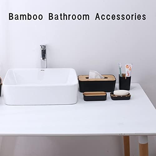 TRIIFON Bamboo Soap Dish with Drainage Frame