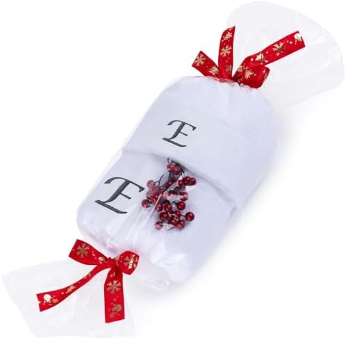 Luxury Monogrammed Towels Set - 2 Pack with Christmas Packaging