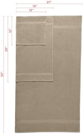 Martex Easy Living 6-Piece Bathroom Towel Set Soft Fluffy Quick-Dry Towels