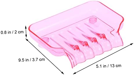 Luxshiny Clear Soap Dish Holder with 2 Suckers