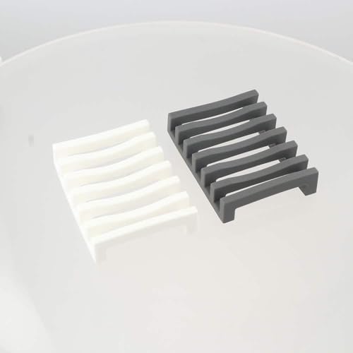 Silicone Soap Dish Holder with Non-Slip Base Black 1