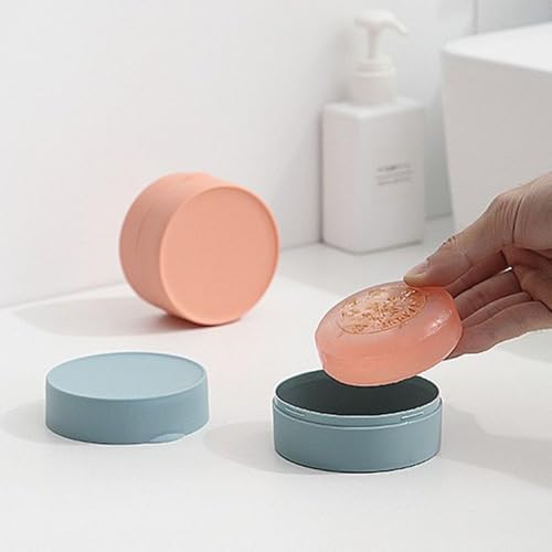 Portable Soap Dish with Lid for Travel and Bathroom Use