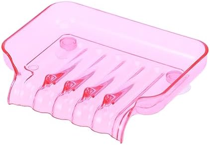 Luxshiny Clear Soap Dish Holder with 2 Suckers