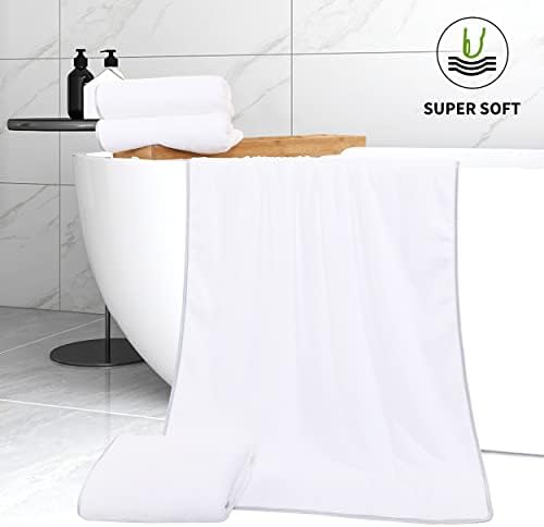 Cosy Family 4 Pack Microfiber Bath Towels - Ultra Soft Quick Drying Lightweight