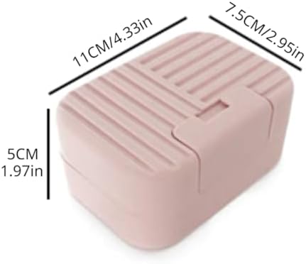 2 Pack Travel Soap Holder Pink Portable