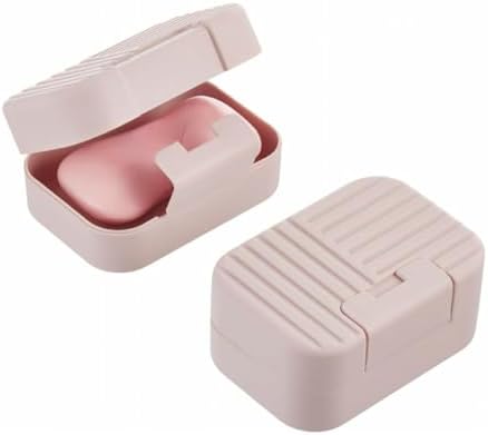 2 Pack Travel Soap Holder Pink Portable