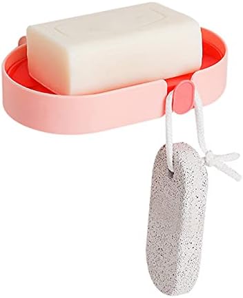 VALINK Wall-Mounted Soap Dish with Hooks and Drain Pan