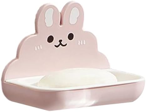 GIFZES Cartoon Rabbit Wall Mount Soap Dish Double Layer Holder