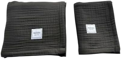 Muslin Bath Towel Set of 2 - 100 Cotton Ultra Soft Quick Dry Brown