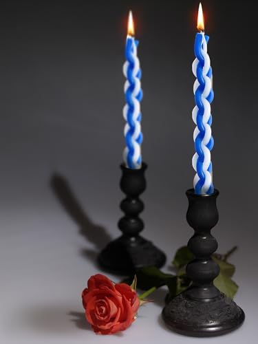 24 Pack Braided Shabbat Candle Set for Havdalah