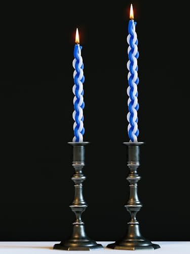 24 Pack Braided Shabbat Candle Set for Havdalah
