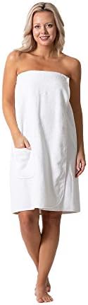 Robe Direct Womens Terry Cloth Spa Towel Wrap with Adjustable Closure
