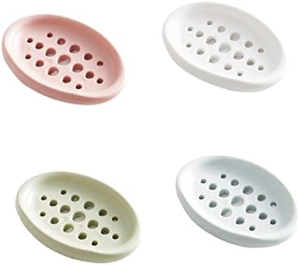 Luxshiny Oval Silicone Soap Dish Tray Holder 1