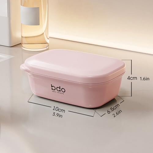 EUBUY Leakproof Travel Soap Holder with Lid and Drainage Tray