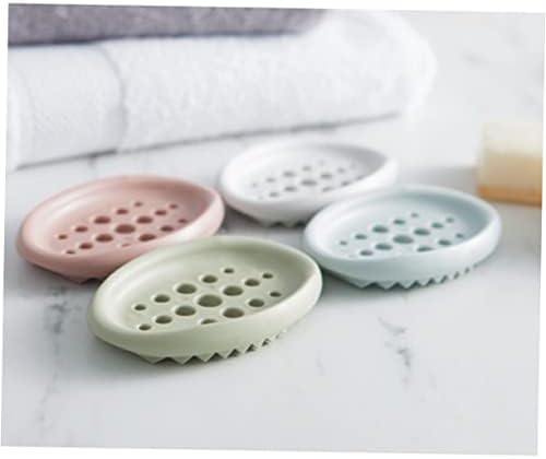Luxshiny Oval Silicone Soap Dish Tray Holder 1