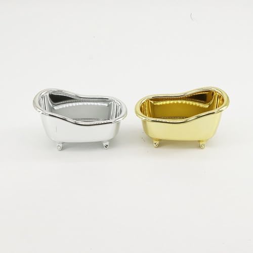 Mini Makeup Storage Box Soap Dish Holder Gold Black Bathroom Organizer