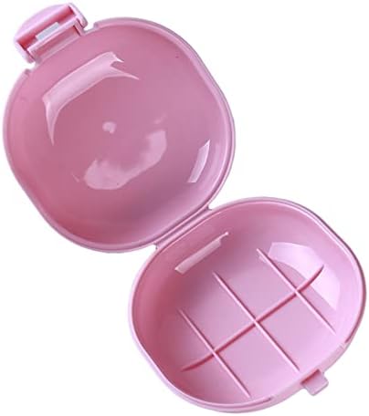 Plastic Soap Dish with Lid for Home and Travel - Pink