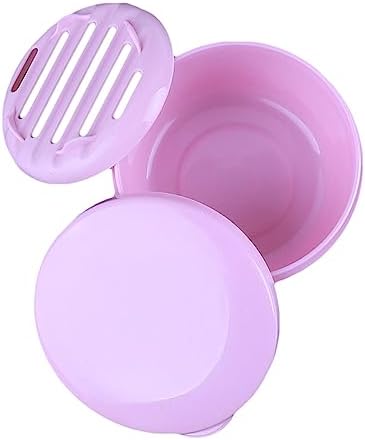 Portable Soap Dish with Lid for Travel and Home Use Pink