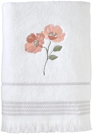 SKL Home Misty Floral Bath Towel White