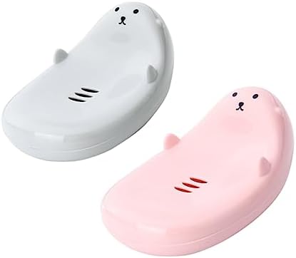 HOLIDYOYO Round Heart Shaped Soap Dish Drainer Holder 1