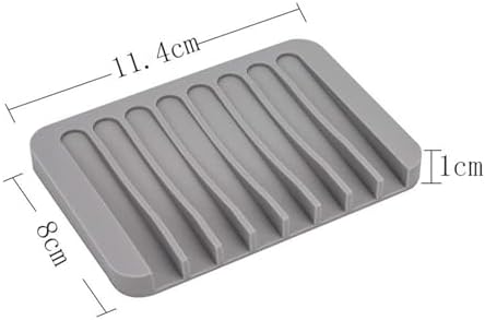 Self-Draining Silicone Soap Holder for Bathroom Kitchen